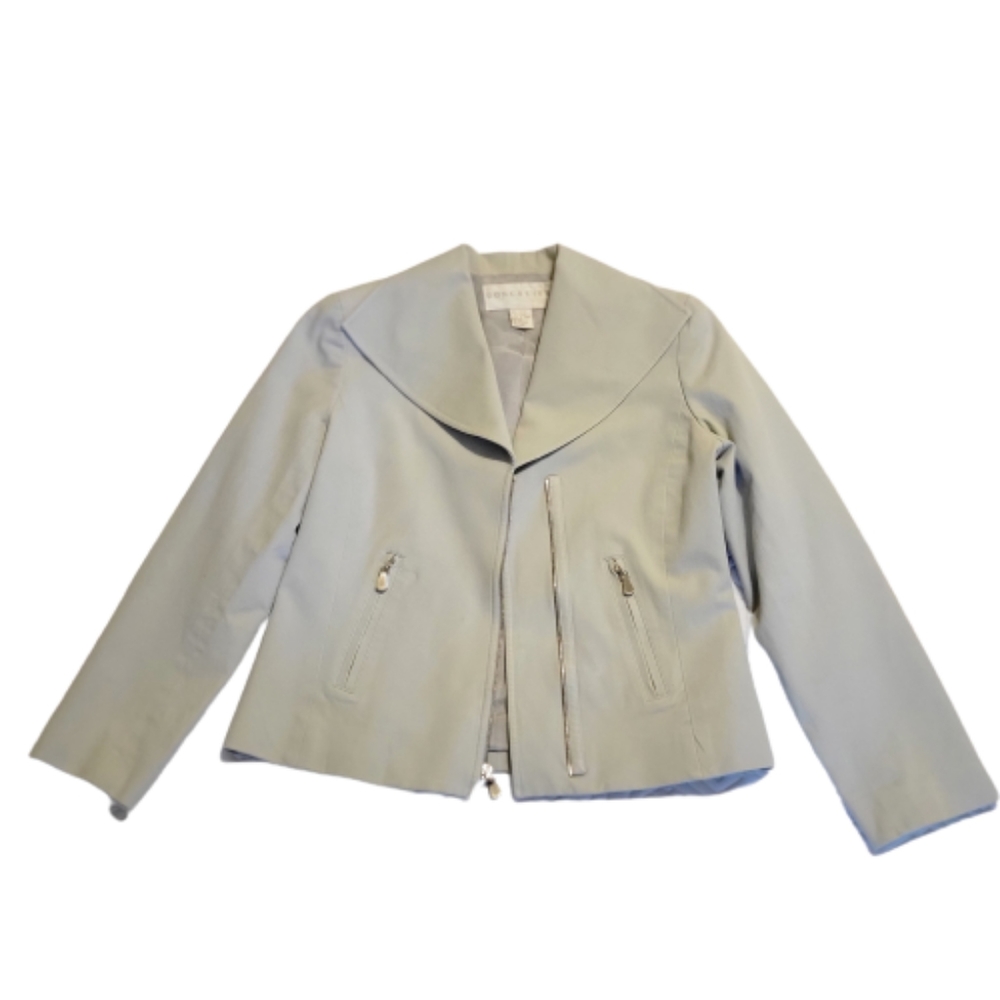 Doncaster ⚜️ womens Light Silvery Grey Zippered Jacket size 2